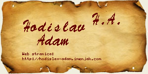 Hodislav Adam vizit kartica